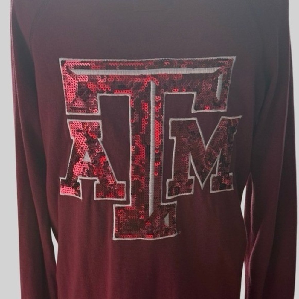 Victoria's Secret PINK Texas A&M Aggies Sequin Cardigan Maroon Large